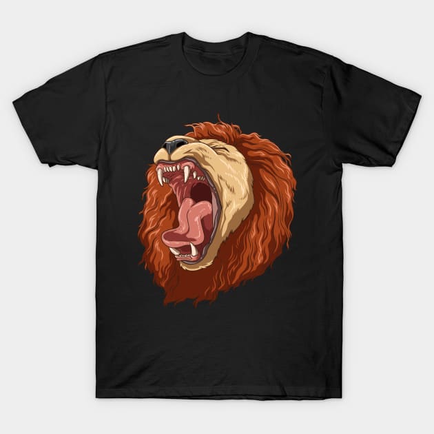 Roaring Lion Safari Animals Lovers African Wild T-Shirt by melostore